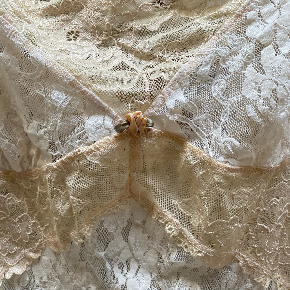 Claire Pettibone Vintage Style Cream/Off White Lace Slip Dress Size XL EUC - Picture 6 of 7